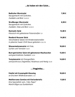 Speisekarte NEU